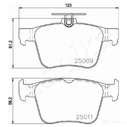 Тормозные колодки дисковые, комплект ASHIKA 1437295285 WTQ2O 6 51-00-0906 изображение 2