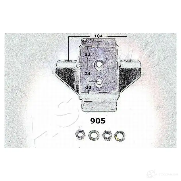 Подушка двигателя ASHIKA 2127423 GOM-905 Q FBRV 8033001072242 изображение 2