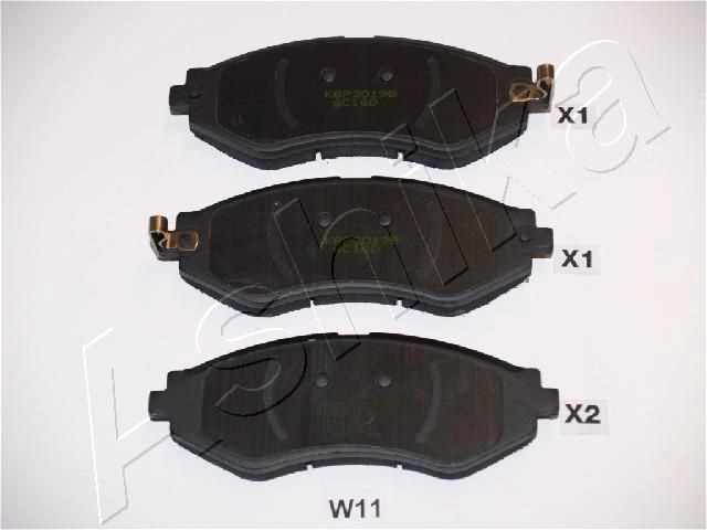 Тормозные колодки дисковые, комплект ASHIKA 50-0W-W11 6231068 4WMH KUO