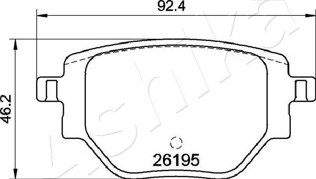 Тормозные колодки дисковые, комплект ASHIKA RG 0LWN 1440613490 51-00-0408