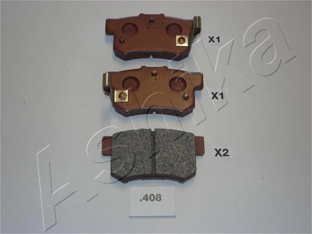 Тормозные колодки дисковые, комплект ASHIKA 51-04-408 WIC7L CF 6231142 изображение 0