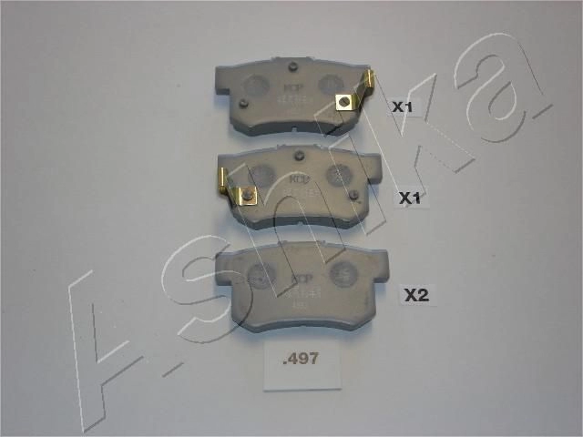 Тормозные колодки дисковые, комплект ASHIKA 51-04-497 FY2 7G 6231148 изображение 0