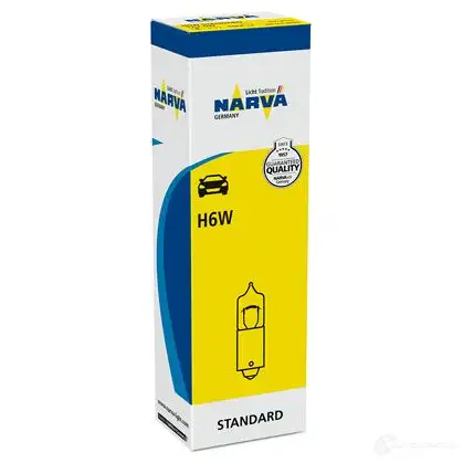 Лампа накаливания H6W BAX9S 6 Вт 12 В NARVA 1437614605 681613000 I4 YNQ - Изображение 1