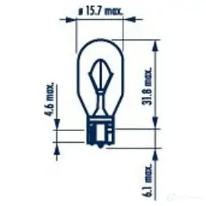 Лампа W16W STANDART 16 Вт 12 В NARVA W 16W 17631 3265942 XBUOGNV изображение 4