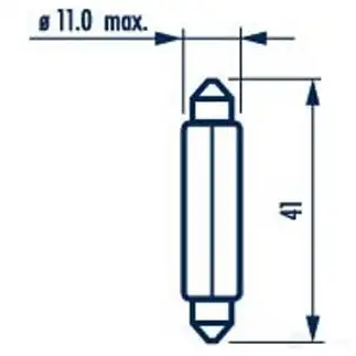 Лампа C10W STANDART 10 Вт 12 В NARVA 3265835 17314 A 57JS 4013790241054 изображение 4