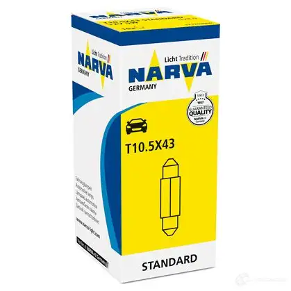 Лампа софитная C10W SV8.5 5 Вт 12 В NARVA 9 WHJRU 171753000 1437614447 изображение 1