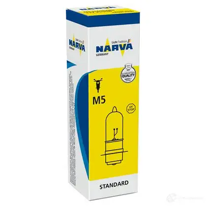 Лампа накаливания M5 P15D-25-1 35/35 Вт 12 В NARVA 4 RQDNLI 1437914312 420073000 изображение 0