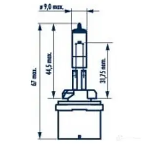 Лампа галогеновая H27 STANDART 27 Вт 12 В NARVA A4MDE 3266089 H2 7W/1 48041 - Изображение 1