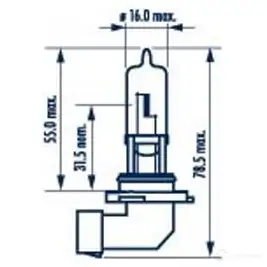 Лампа галогеновая HB3 P20D 60 Вт 12 В NARVA 1437614505 8WR Q0TT 480053000 - Изображение 1