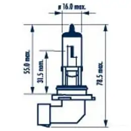 Лампа галогеновая HB4 P22D 51 Вт 12 В NARVA 480064000 12I 9L 1420578536 - Изображение 1
