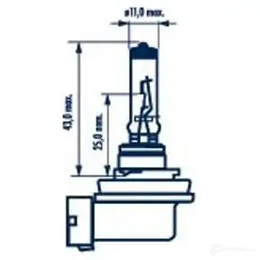 Лампа галогеновая H11 LONGLIFE 55 Вт 12 В NARVA 48078 3266141 H1 1 B2ZSX изображение 0