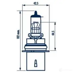 Лампа галогеновая HB5 STANDART 55/65 Вт 12 В NARVA 3266083 48007 H B5 RMD4HA - Изображение 1