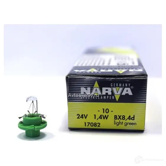 Bx 8.4 d. Narva 24v 4w. 17054 Narva. Лампа 2w светло-зеленый цоколь.