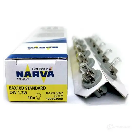 Лампа накаливания BAX B8.5D 1.2 Вт 24 В NARVA 1437914040 7 2A41WF 170393000
