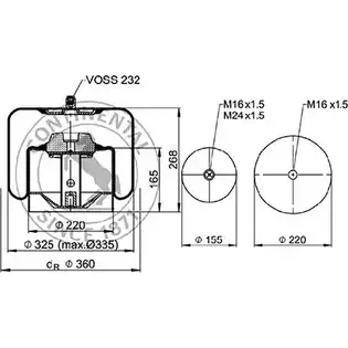 Пневмобаллон ST-TEMPLIN XGIK9 1K OE59E 2564555 04.010.6100.200 изображение 0