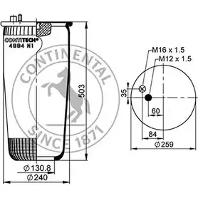 Пневмобаллон ST-TEMPLIN 08Z3 Y 2564599 04.010.6100.950 V4B6LOO