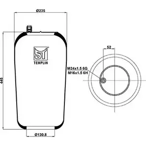 Пневмобаллон ST-TEMPLIN 2564911 04.060.6006.941 1 1KPI 88DOD изображение 0