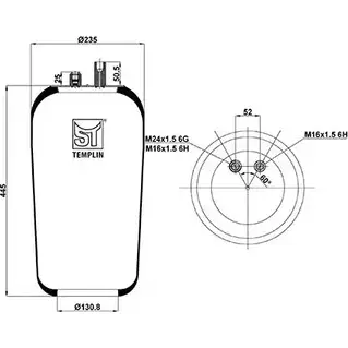 Пневмобаллон ST-TEMPLIN 2564913 6VBB RB0 MN4UXP6 04.060.6006.951 изображение 0