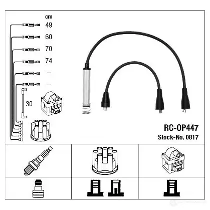 Высоковольтные провода зажигания, комплект NGK GY1DO 164309 0817 RC-OP4 47 изображение 0