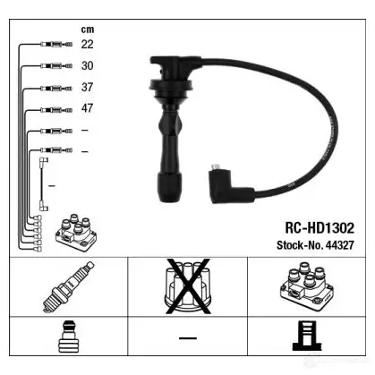 Высоковольтные провода зажигания, комплект NGK 44327 166088 IAQZKV RC-H D1302 изображение 0