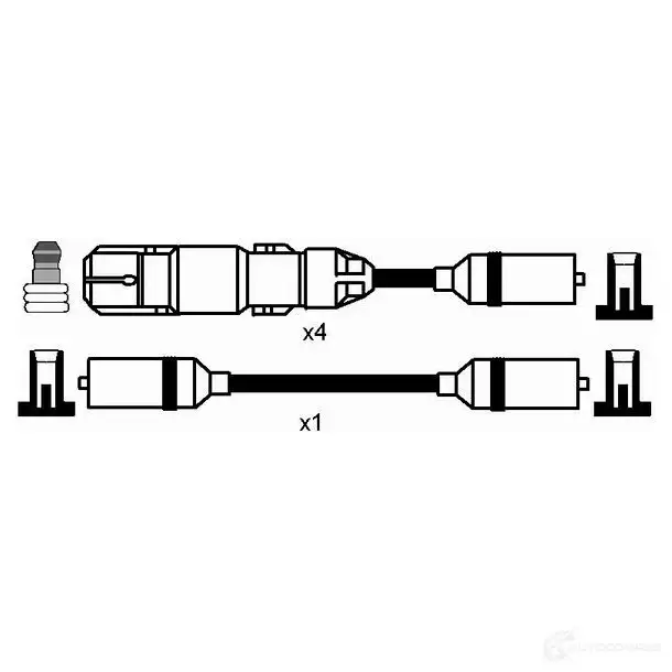 Высоковольтные провода зажигания, комплект NGK 164357 0961 W9MCEPW RC -VW230 изображение 1