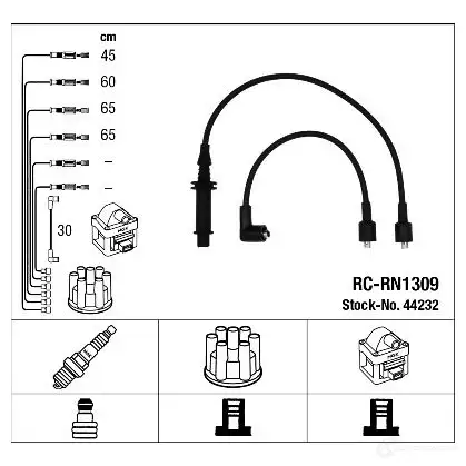 Высоковольтные провода зажигания, комплект NGK 166039 44232 1HBPB RC -RN1309 изображение 0
