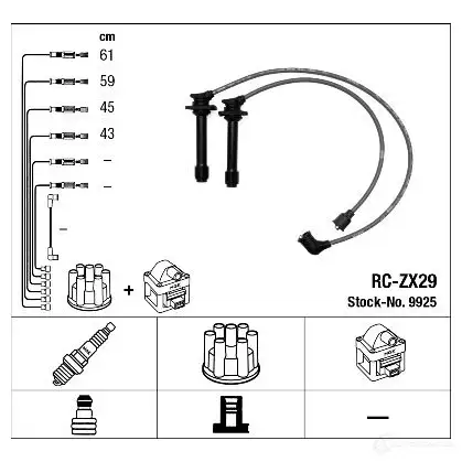 Высоковольтные провода зажигания, комплект NGK RC -ZX29 EIVBG 9925 168628 изображение 0