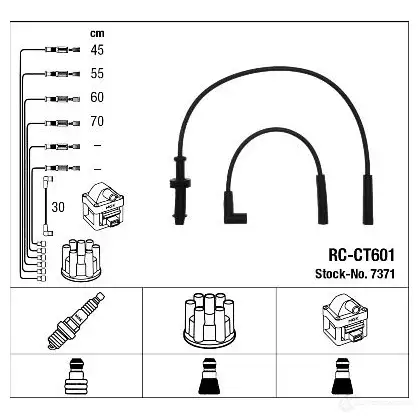 Высоковольтные провода зажигания, комплект NGK RC -CT601 7371 167344 21782R изображение 6