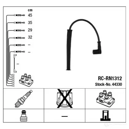 Высоковольтные провода зажигания, комплект NGK RC-RN131 2 166090 44330 BD0XBF0 изображение 3