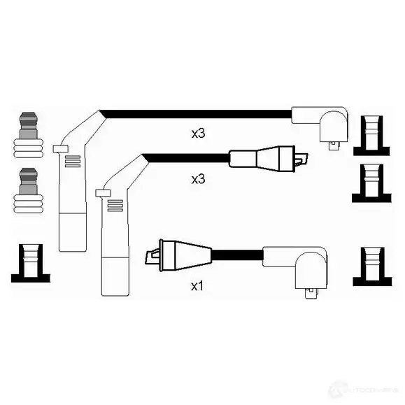 Высоковольтные провода зажигания, комплект NGK 0706 164254 RC-HD4 04 9DY3W - Изображение 1