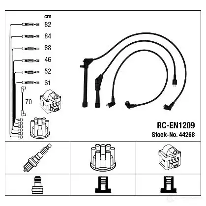 Высоковольтные провода зажигания, комплект NGK R C-EN1209 166068 44268 NLECQSY