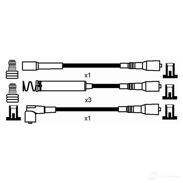 Высоковольтные провода зажигания, комплект NGK 164295 62UCXG 0788 R C-OP418 изображение 0