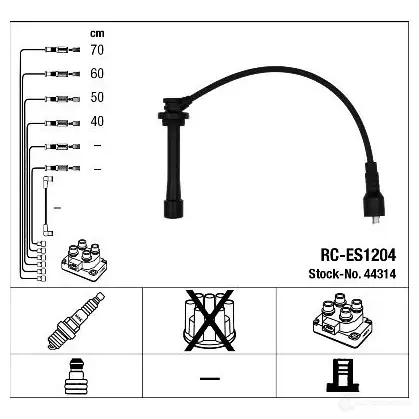 Высоковольтные провода зажигания, комплект NGK RC-E S1204 44314 166077 OYY76 изображение 0
