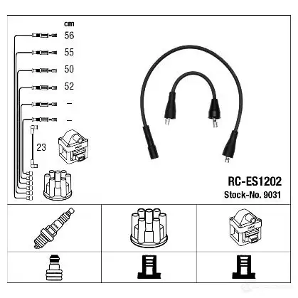 Высоковольтные провода зажигания, комплект NGK QBXUP 167724 R C-ES1202 9031