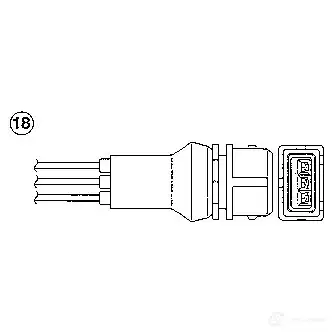 Лямбда зонд, кислородный датчик NGK 164689 O ZA446-E15 6DUXA5Q 1848 - Изображение 1