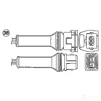 Лямбда зонд, кислородный датчик NGK 164021 OZA527- E5 0253 RV6Y4 - Изображение 1