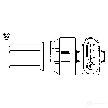 Лямбда зонд, кислородный датчик NGK OZA446- E43 0194 75WDC 163989 - Изображение 1