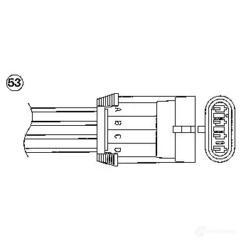 Лямбда зонд, кислородный датчик NGK 0442 O TA7L-3C3 8NC4E 164129 - Изображение 1