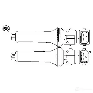 Лямбда зонд, кислородный датчик NGK OZA527- E12 2HKT3Q4 164003 0220 изображение 0