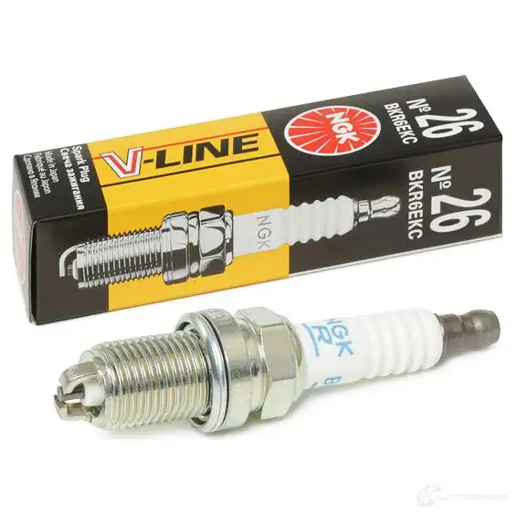 Свеча зажигания никелевая v-line NGK 1439758905 0USVY X BKR6EKC - Изображение 1
