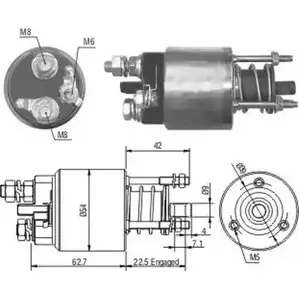 Втягивающее реле стартера HOFFER 639 5 2615155 6646051 ZM6395 изображение 0