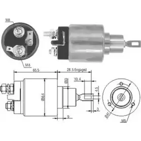 Втягивающее реле стартера HOFFER ZM2573 2615164 2 573 6646060 изображение 0