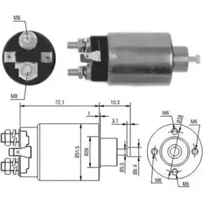 Втягивающее реле стартера HOFFER 2615199 ZM5698 6646095 56 98