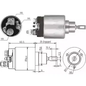 Втягивающее реле стартера HOFFER 19 74 6646117 ZM1974 2615221 изображение 0