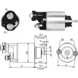 Втягивающее реле стартера HOFFER 2615253 6646149 27 05 ZM2705 изображение 0