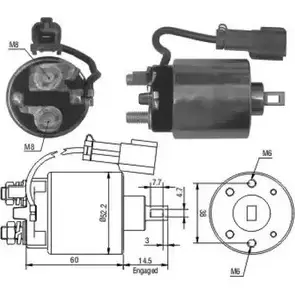 Втягивающее реле стартера HOFFER 271 9 ZM2719 6646150 2615254 изображение 0