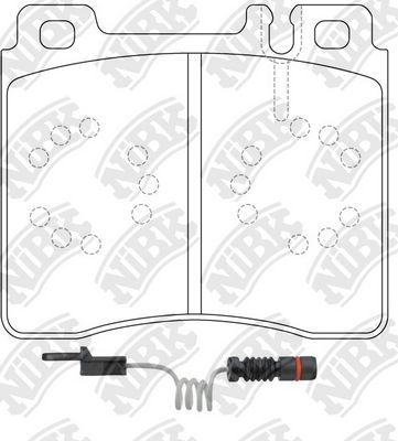 Тормозные колодки дисковые, комплект NIBK 1439897817 PN0029W 2LPE H6 - Изображение 1
