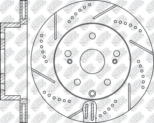Тормозной диск NIBK 1436738357 RN1439DSET L I1EEVK изображение 1