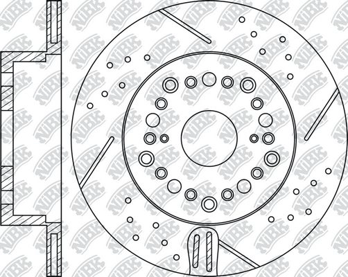 Тормозной диск NIBK 1436738363 RN1488DSET 0AH8 B изображение 1
