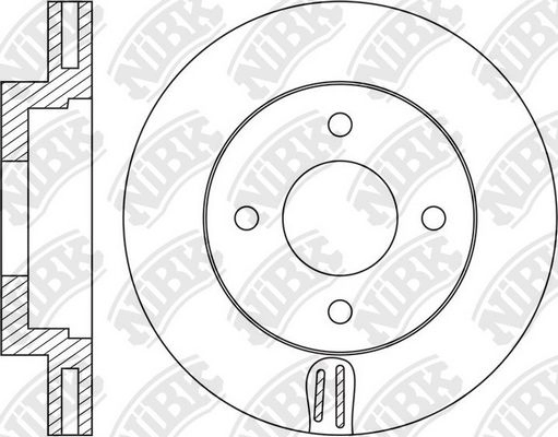 Тормозной диск NIBK 3836285 U 3X8QUE RN1619 изображение 0